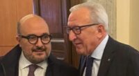 Il presidente Michele Albanese con il ministro Sangiuliano